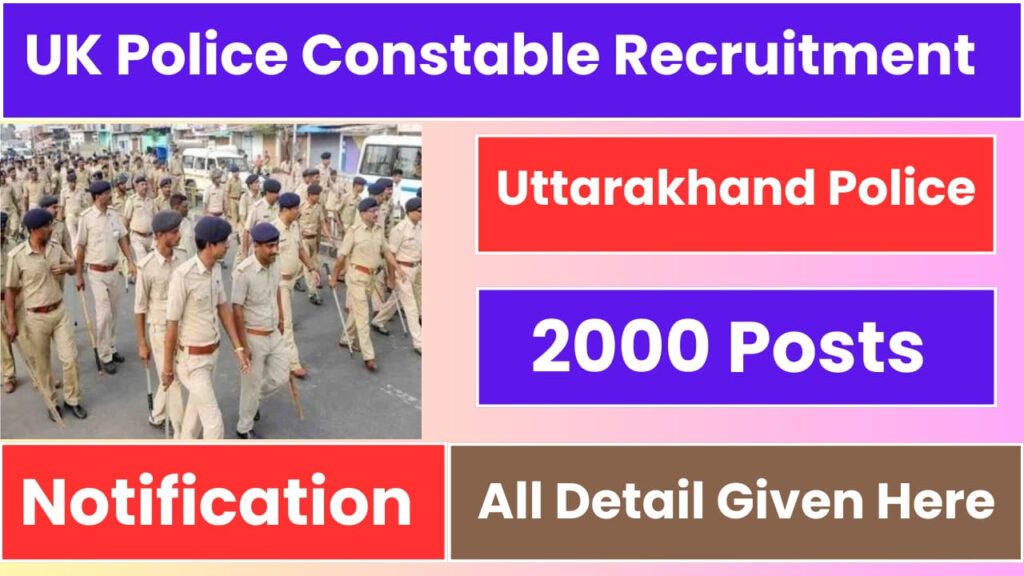 Uttarakhand Police Constable Recruitment 2024: Apply Online for 2000 Posts, All Details Given Here
