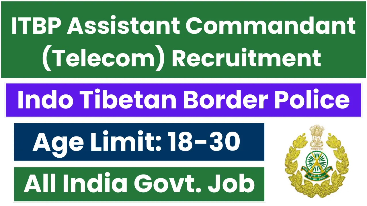 ITBP AC Telecom Recruitment 2025 Notification and Online Form