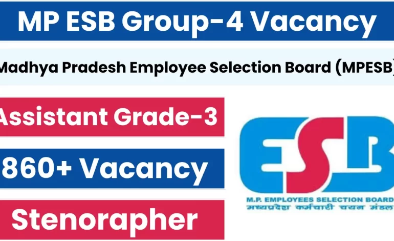 MPESB Group-4 Stenographer Recruitment 2025 Notification and Online Form