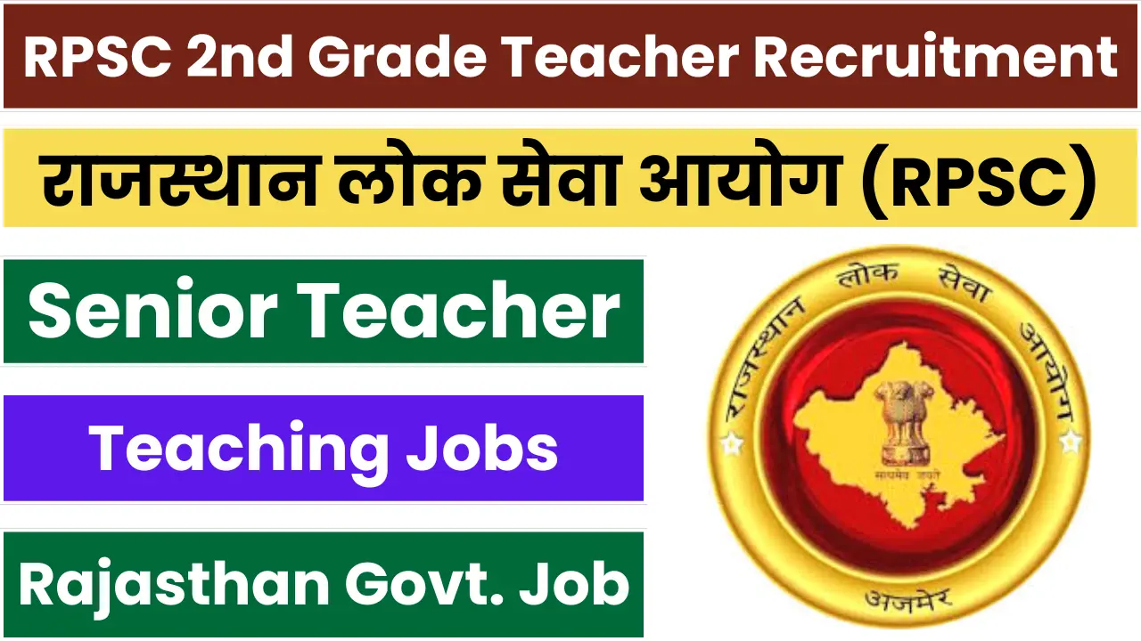 RPSC 2nd Grade Teacher Vacancy 2025 Notification and Online Form
