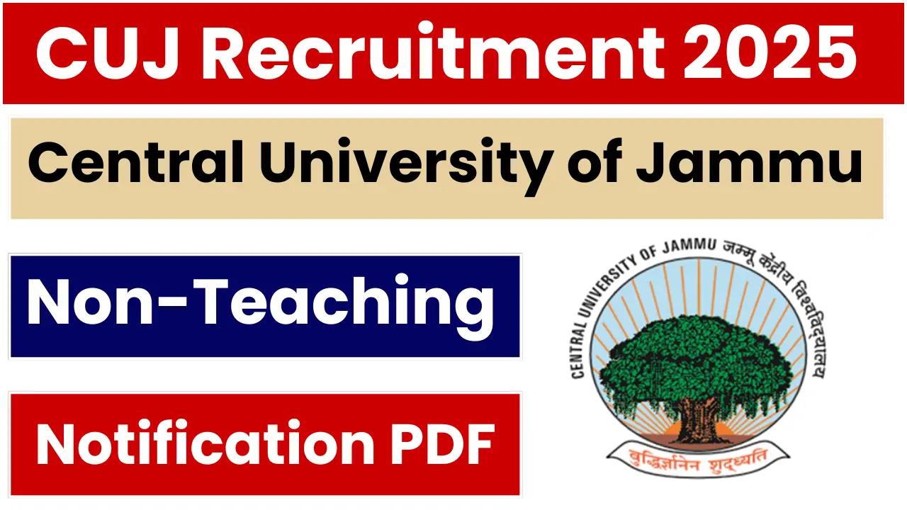 CUJ Non-Teaching Recruitment 2025: Notification Out and Apply Online