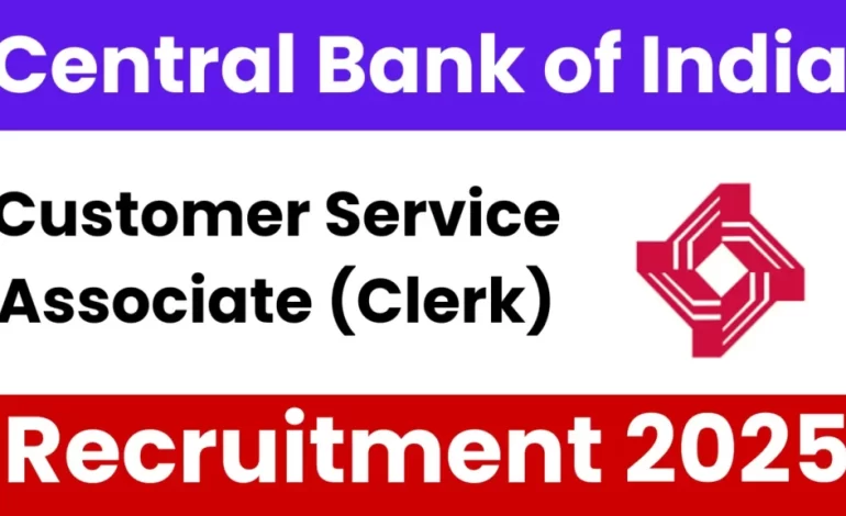 Central Bank of India Clerk Sports Quota Recruitment 2025: Notification Released and Apply Online