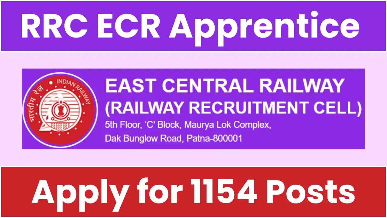 RRC ECR Apprentice Recruitment 2025: Notification Out and Apply for 1154 Posts