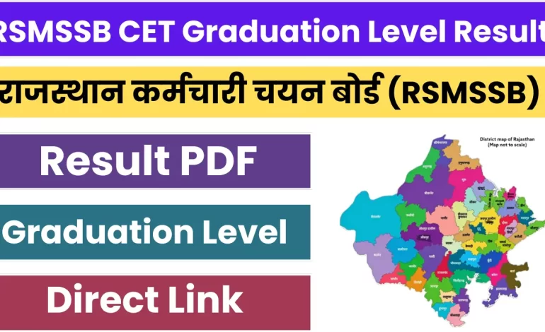 RSMSSB Graduate Level CET Result Out, Direct Link, Check Now