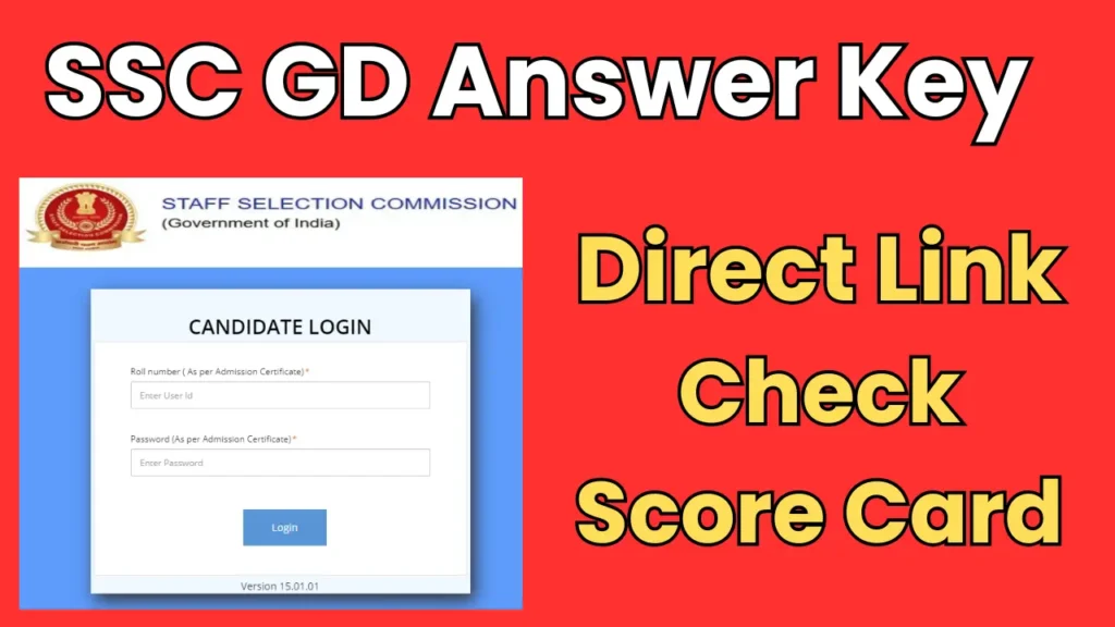 SSC GD Answer Key 2025: Check Answer Key, Direct Link, Released By SSC