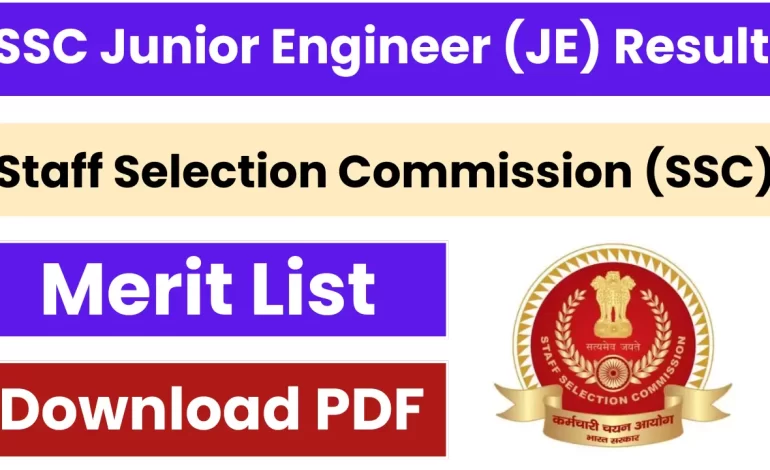 SSC Junior Engineer Result Out, Download PDF, Direct Link
