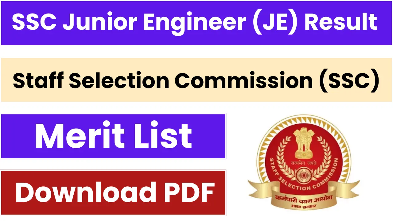 SSC Junior Engineer Result Out, Download PDF, Direct Link