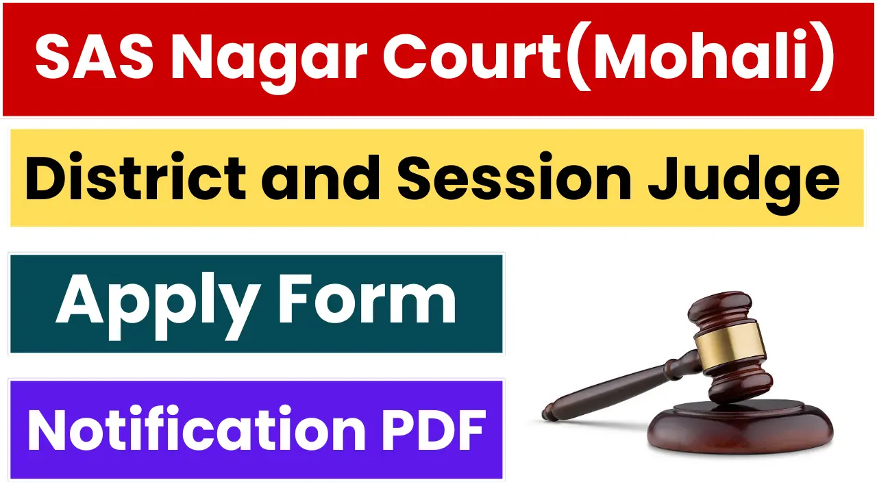 SAS Nagar Court Clerk & Stenographer Recruitment 2025: Notification Released and Apply Form