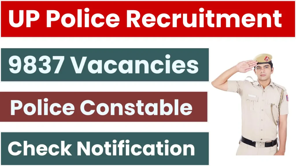 UP Police Constable Recruitment 2025 – Short Notice for 9837 Vacancies