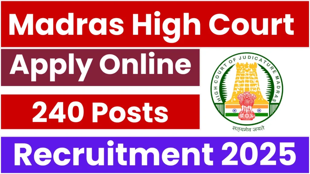 Madras High Court Office Assistant Recruitment 2025: Notification Out & Apply Online