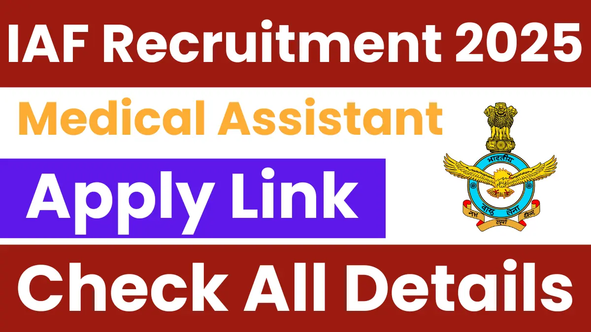 Air Force Airmen Medical Assistant Recruitment 2025: Notification Out & Direct Apply Link