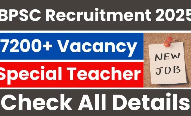 BPSC Special Teacher Recruitment 2025: Apply Online for 7279 Posts