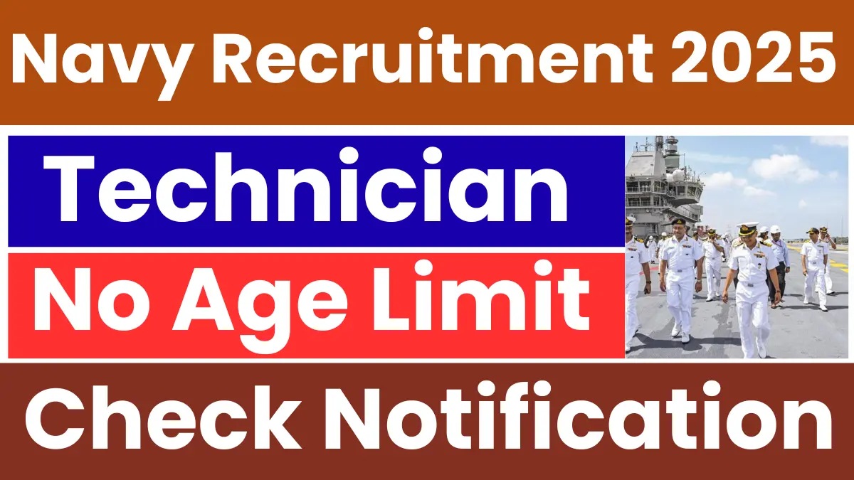 Indian Navy Recruitment 2025: Short Notification Out for Technician Posts