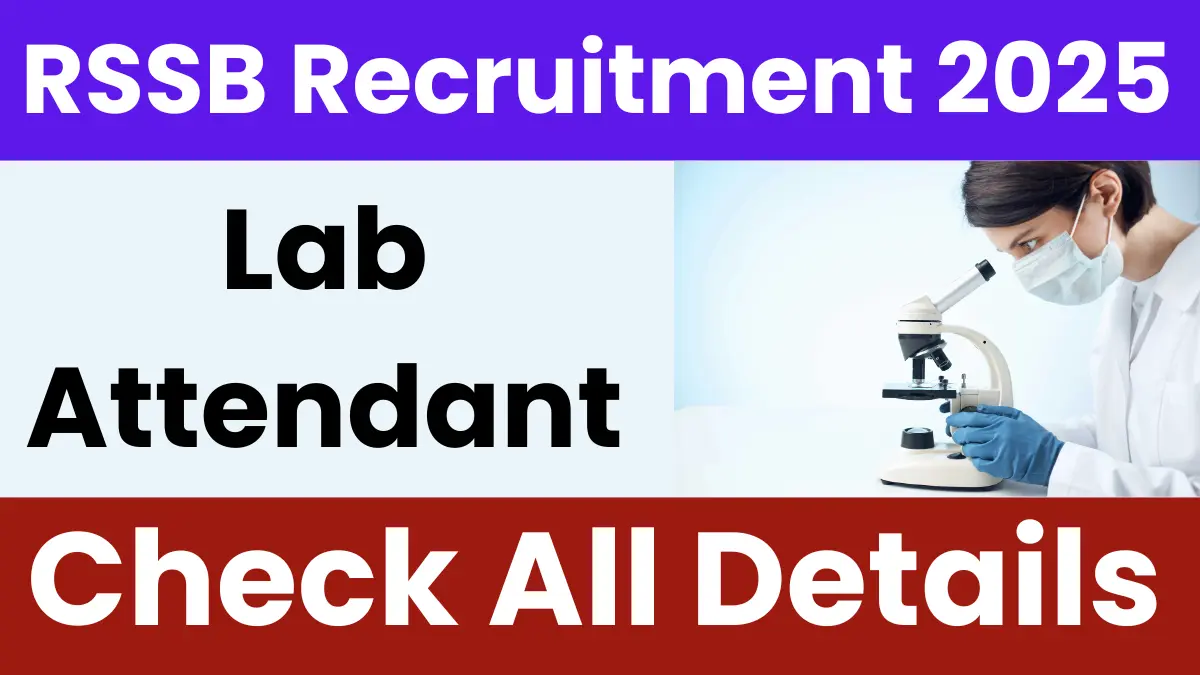 RSSB Lab Attendant Recruitment 2025: Notification Released and Apply Start 11 July 2025