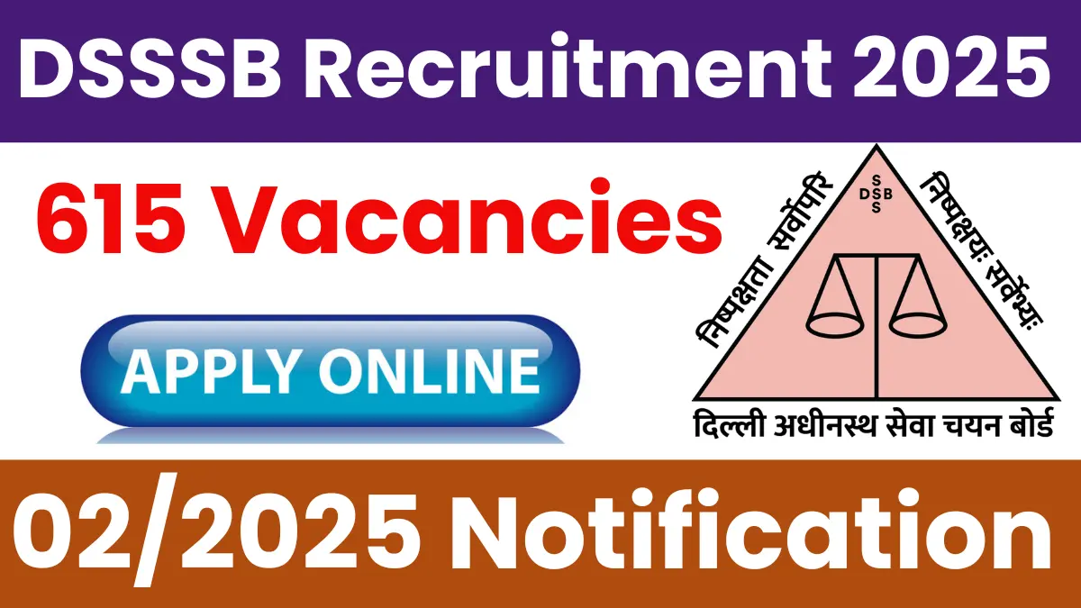 DSSSB Recruitment 2025: Notification Out for Various Posts, Check All Details