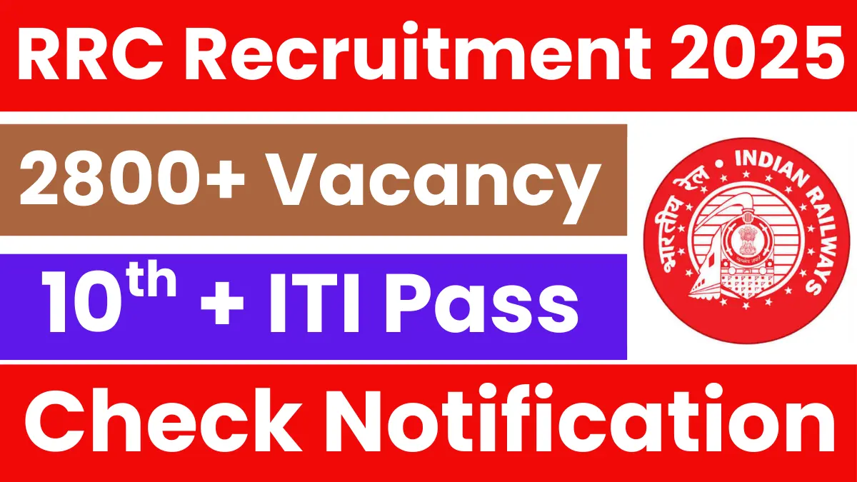 RRC WCR Apprentice Recruitment 2025: Apply Online for 2865 Posts