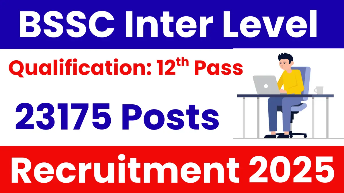BSSC Inter Level Recruitment 2025: Notification Out for 23175 Posts