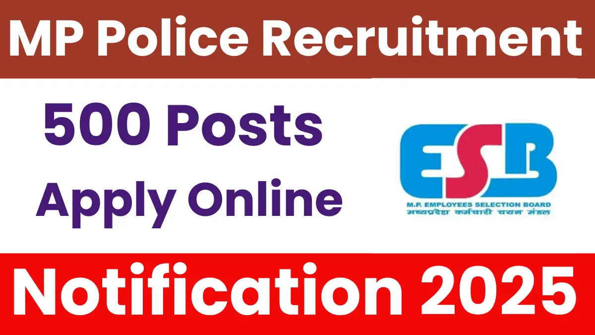 MP Police Recruitment 2025 – Notification Out for Subedar & Sub-Inspector Posts