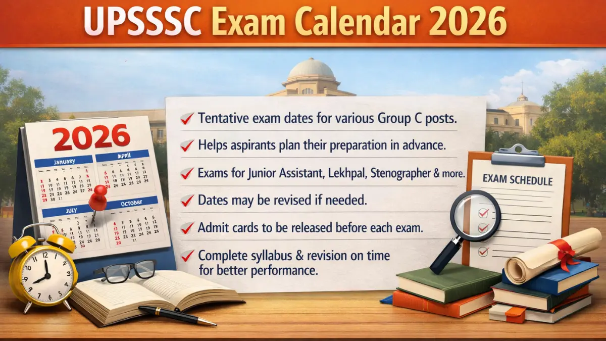 UPESSC Exam Calendar 2026: Check Various Posts Exam Dates