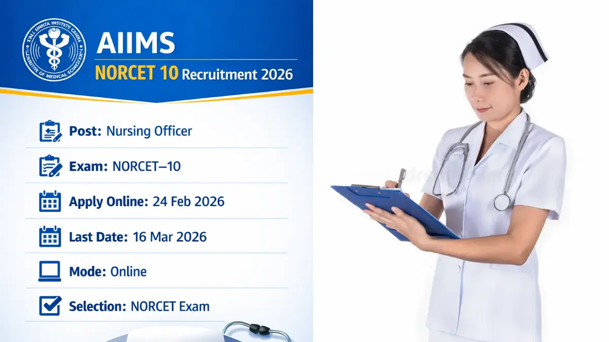 AIIMS NORCET 10 Recruitment 2026: Apply Online for 2551 Posts