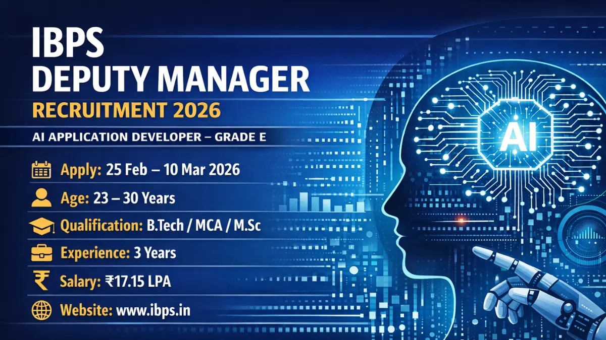 IBPS Deputy Manager Recruitment 2026: Notification Released and Apply Online