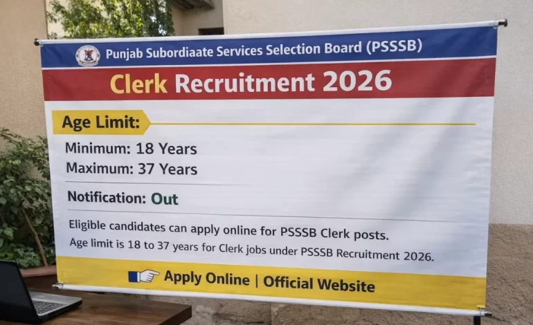 PSSSB Clerk Recruitment 2026: Notification Released and Apply Online