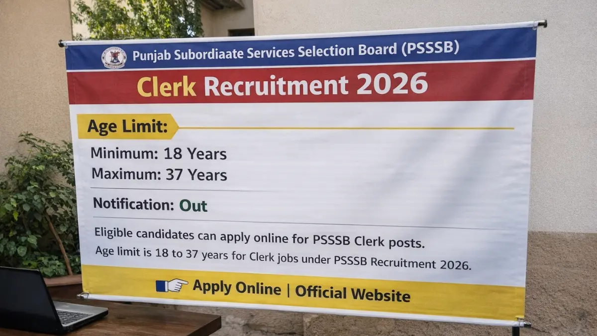 PSSSB Clerk Recruitment 2026: Notification Released and Apply Online