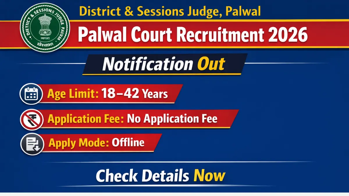 Palwal Court Recruitment 2026: Apply for Clerk and Stenographer Posts