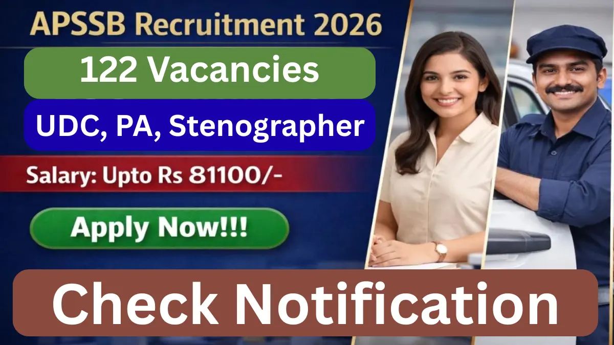 APSSB CGL Recruitment 2026: Apply for UDC, Personal Assistant & Librarian Posts