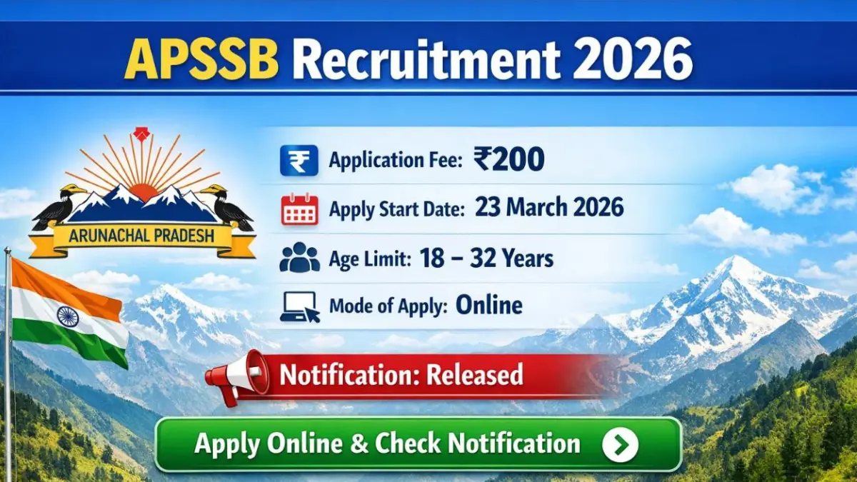 APSSB Recruitment 2026: Notification Out for Constable, Fireman, Special Tiger Guard, Band, Bugler Posts