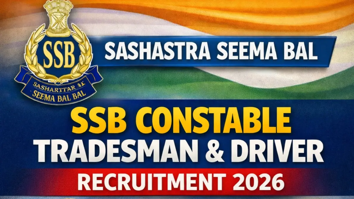 SSB Constable Tradesman & Driver Recruitment 2026: Notification Out for 827 Posts