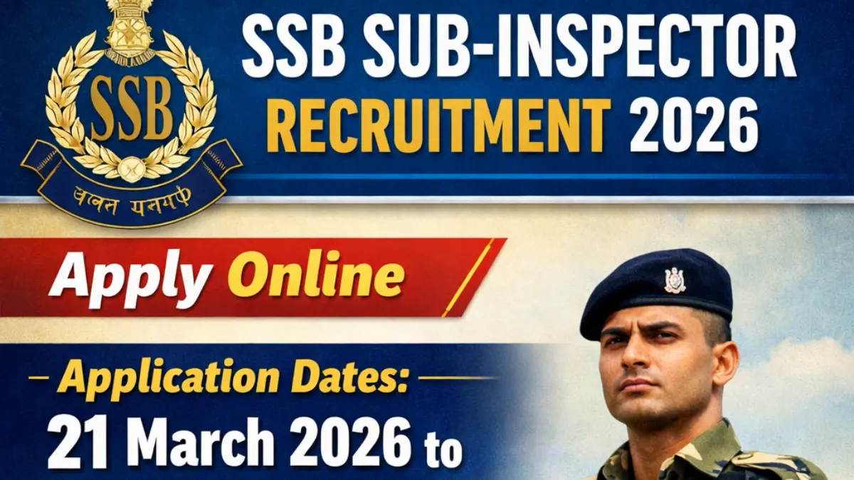SSB SI Recruitment 2026: Notification Out for Sub Inspector Posts