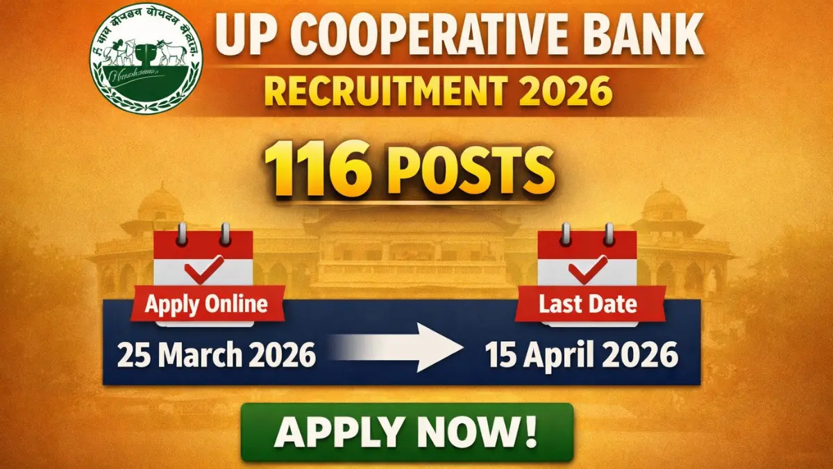 UP Cooperative Bank Recruitment 2026: Notification Out for Various Posts