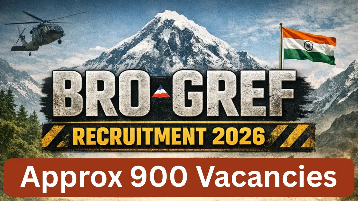 BRO GREF Recruitment 2026: Notification Out for 899 Posts, Check Details