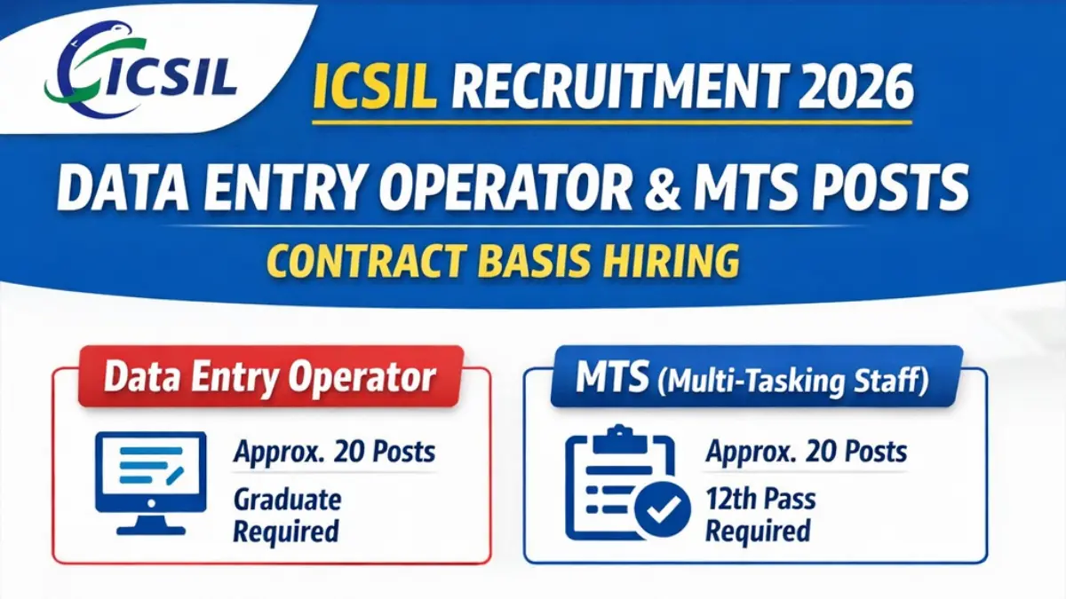 Delhi ICSIL Recruitment 2026 – Apply Online for Data Entry Operator & MTS Posts