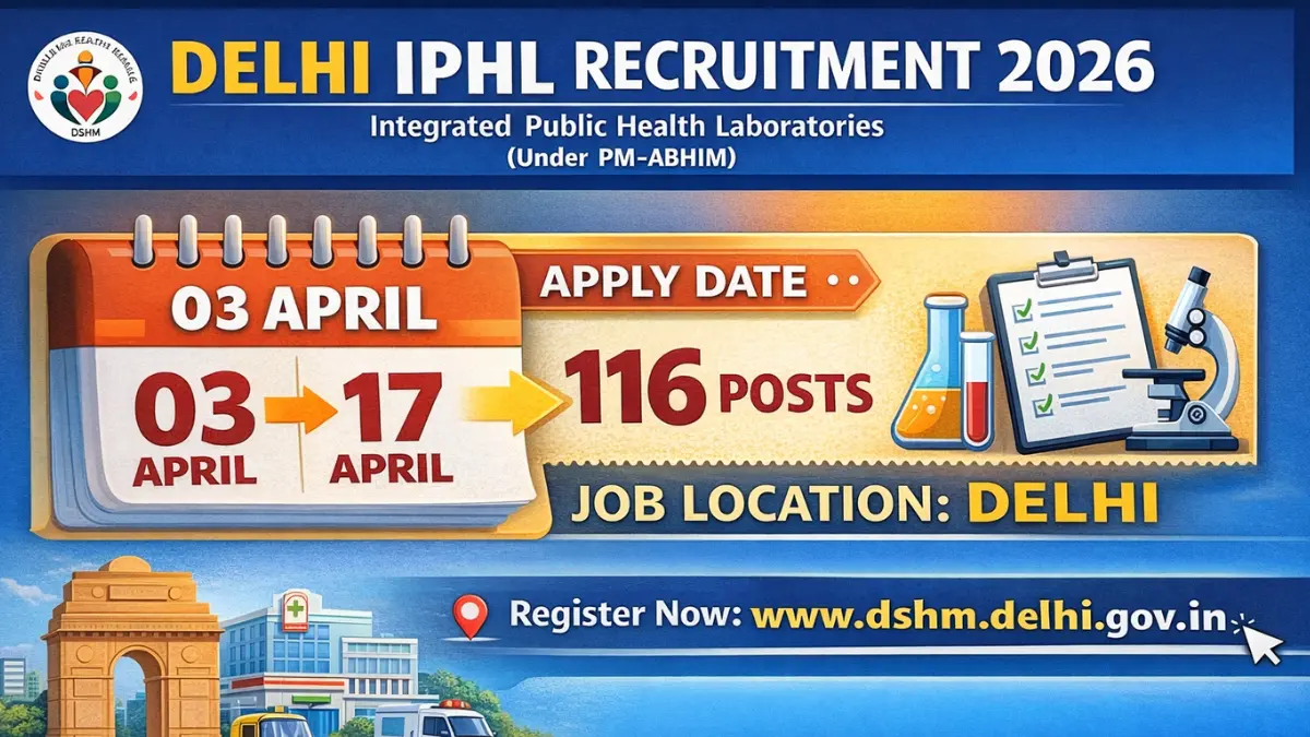 Delhi IPHL Recruitment 2026: Notification Out for 116 Posts, Apply Online
