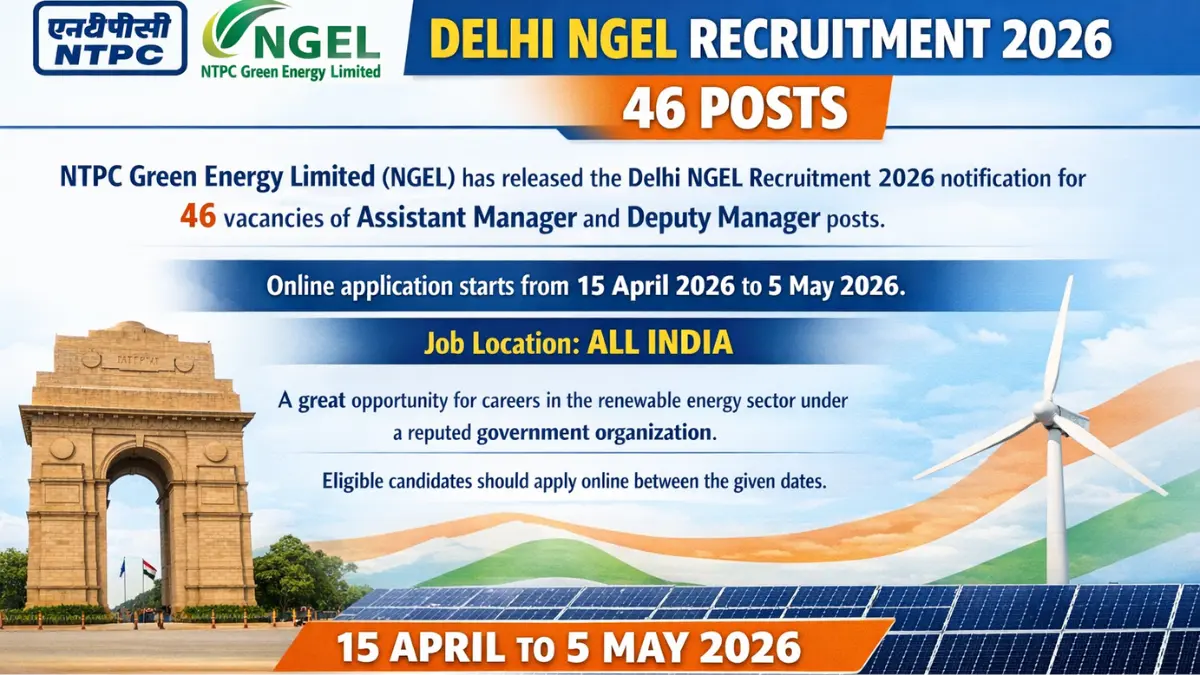 Delhi NGEL Recruitment 2026: Notification Out for Assistant Manager & Deputy Manager Posts