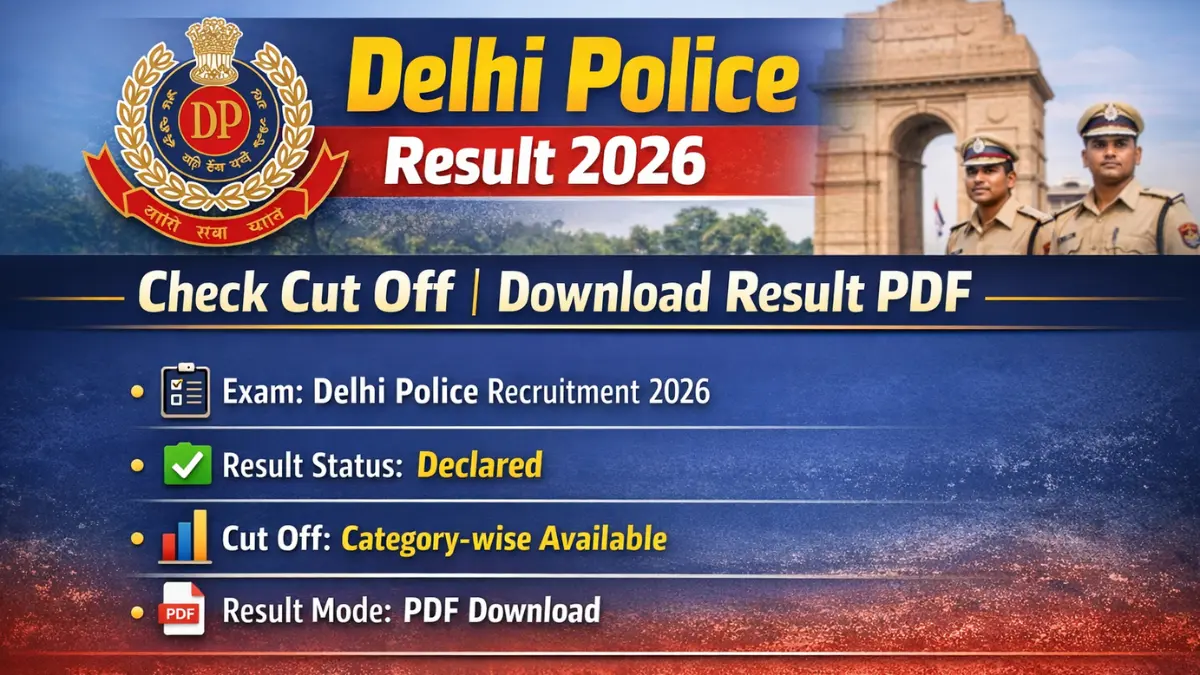Delhi Police Result 2026: Merit List, Cut-Off