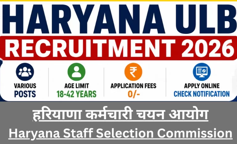 Haryana Urban Local Bodies Recruitment 2026: AE, JE, Clerk & Various 4848 Posts, Check Details