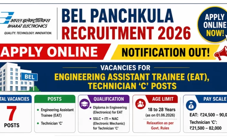 BEL Panchkula Recruitment 2026: Notification Released & Apply Online