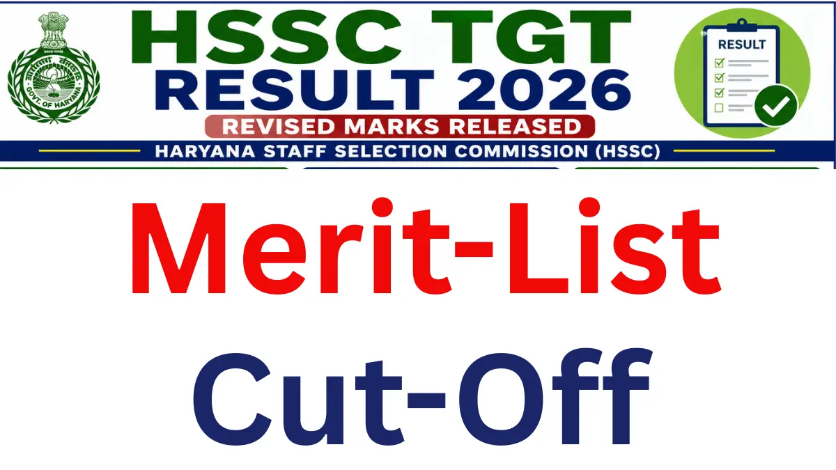 HSSC TGT Revised Result 2026: Download Merit List/ Cut-Off