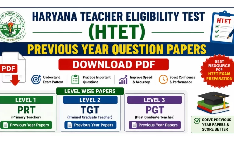 HTET Previous Years Question Paper PDF Download (Level-1, Level-2 & Level-3)
