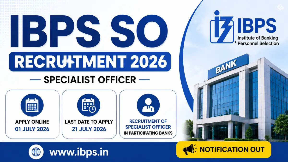 IBPS SO Recruitment 2026 – Apply Online for Specialist Officer (CRP SPL-XVI) Posts