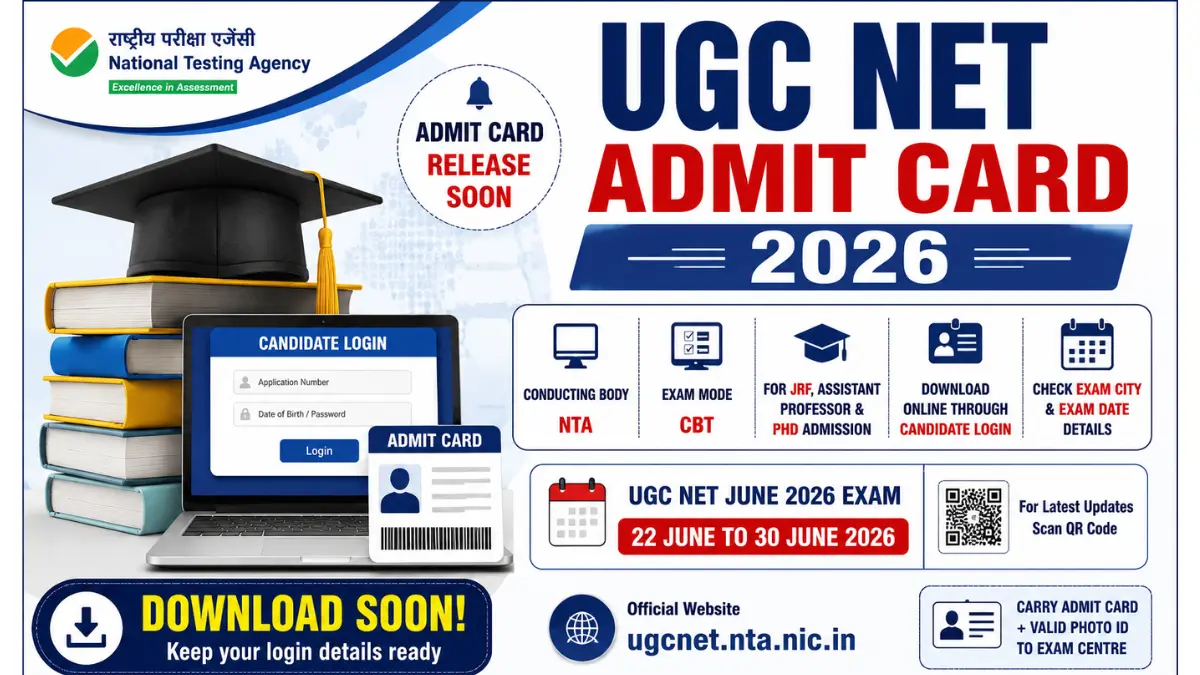 UGC NET Admit Card 2026: Subject Wise Exam Date Out, Check Notice