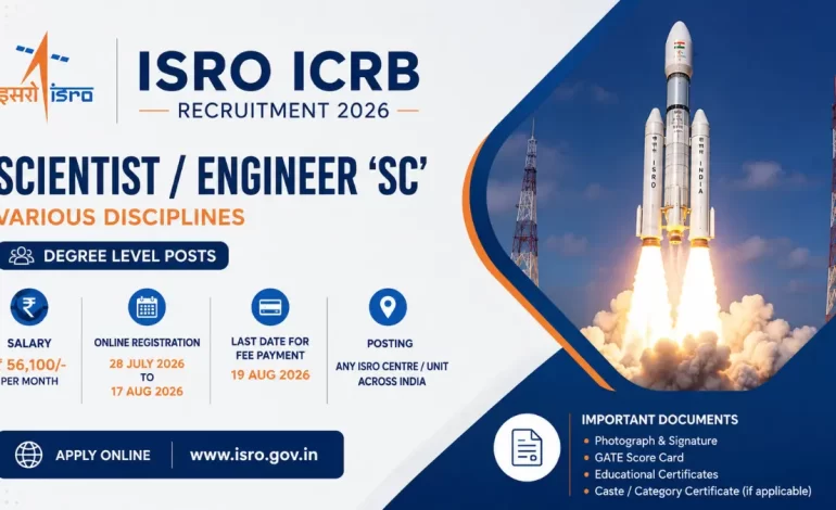 ISRO Scientist/Engineer Recruitment 2026 Notification Out for 92 Posts, Apply Online