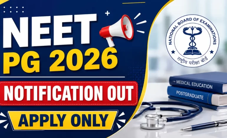 NEET PG 2026 Notification Out, Apply Online