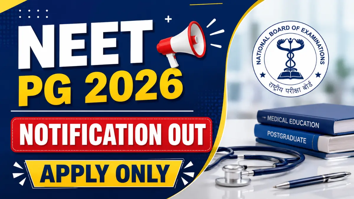 NEET PG 2026 Notification Out, Apply Online