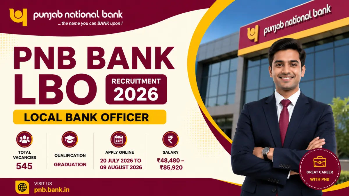 PNB Bank LBO Recruitment 2026 – Apply Online for 545 Local Bank Officer Posts