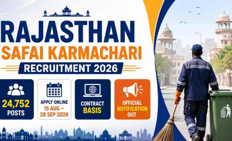 Rajasthan Safai Karmachari Recruitment 2026 – Notification Out for 24,752 Posts